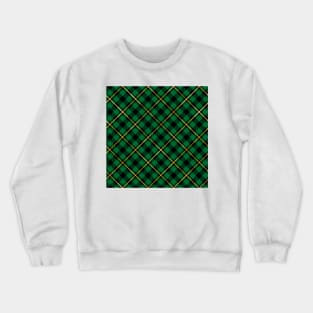 Pride Of Scotland Tartan Green Black And Gold Crewneck Sweatshirt